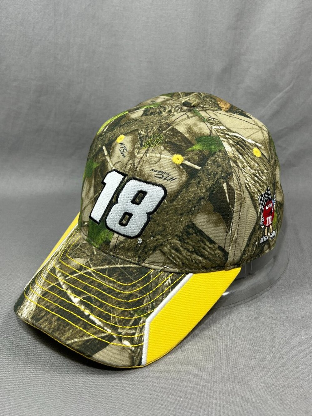 Kyle Busch 18 M&Ms Joe Gibbs Racing NASCAR Strapback Hat Cap HTC Camouflage Mens